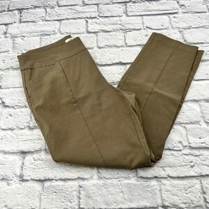 Chicos So Slimming Pull On Pant Womens 2/12 Short Tan Straight Leg Stretch